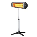 Calefactor halógeno de 2500 W, para suelo o pared, para uso interior o exterior PURLINE HEATY EXC 25 Negro