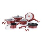 Juego de cocina de 6 piezas con encimera de mármol - Burdeos - Imagen 3