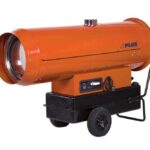 Generador de aire caliente de gasóleo - Splus - coche con chimenea de 150 mm 110 kW - GF110.1AC S.PLUS